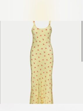 Realisation Par Yellow Floral Slip Maxi Dress
